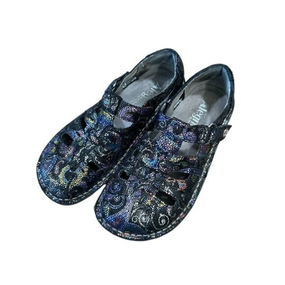 Alegría Pes-542 Women SZ 35 Multicolor Fisherman Clogs Comfort Shoes - Picture 2 of 12